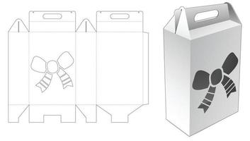 Griff Wellpappe mit Weihnachtsbogenform Fenster Stanzschablone vektor