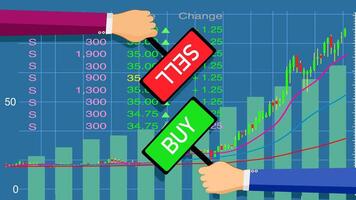 köpa och sälja över de stock marknadsföra Diagram vektor