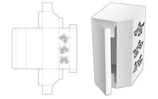 Winkelbox mit Weihnachtsglockenform Fenster gestanzte Vorlage vektor