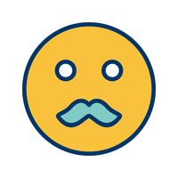 Schnurrbart Emoji-Vektor-Symbol vektor