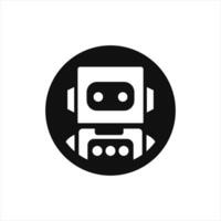 minimalistisk robot ikon design fri vektor