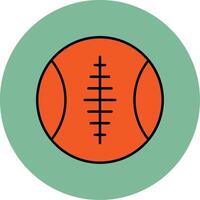 sporter boll linje fylld flerfärgad cirkel ikon vektor