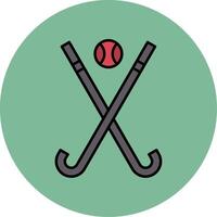 Eishockey Linie gefüllt Mehrfarben Kreis Symbol vektor