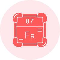 francium fast duo ställa in ikon vektor