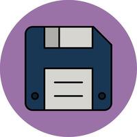 Diskette Linie gefüllt Mehrfarben Kreis Symbol vektor