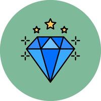 Diamant Linie gefüllt Mehrfarben Kreis Symbol vektor