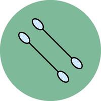 Baumwolle Tupfer Linie gefüllt Mehrfarben Kreis Symbol vektor