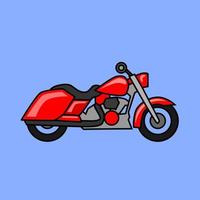 röd enkel stor motorcykel tecknad design. design för mallar. vektor