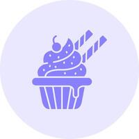 Cupcake solide Duo Melodie Symbol vektor