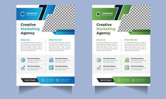 Corporate Business Flyer-Design, Premium-Vektor der Agentur für digitales Marketing vektor