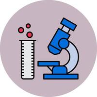 laboratorium linje fylld flerfärgad cirkel ikon vektor