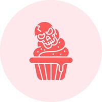 Cupcake solide Duo Melodie Symbol vektor