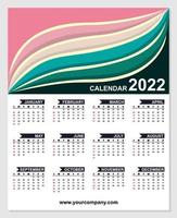 Kalenderjahr 2022 Design, Vektor, EPS-Dateiformat. vektor