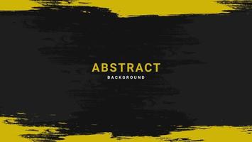 abstrakte Grunge-Textur schwarz grauer Hintergrund mit gelbem Rahmendesign vektor