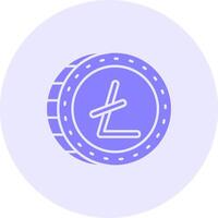 Litecoin solide Duo Melodie Symbol vektor