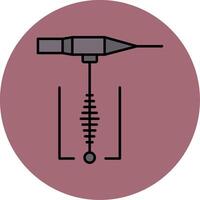 svetsning linje fylld flerfärgad cirkel ikon vektor