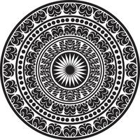 schwarz Mandala Ornament Vektor