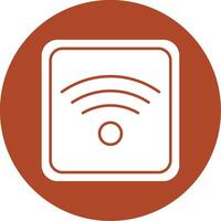 wiFi glyf cirkel ikon vektor