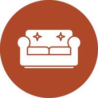 Couch Glyphe Kreis Symbol vektor