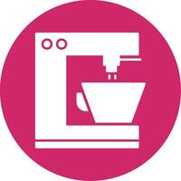 Kaffeemaschine Glyphe Kreissymbol vektor