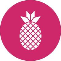 Ananas-Glyphe-Kreis-Symbol vektor