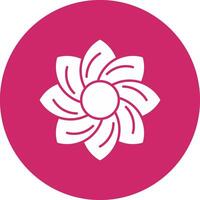 Blumen- Design Glyphe Kreis Symbol vektor