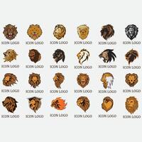 samling av lejon logotyper vektor