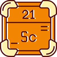 Scandium gefüllt ausgerutscht retro Symbol vektor