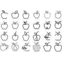 Symbol bündeln Logo Vektor Apfel