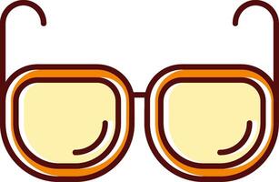 Brille gefüllt ausgerutscht retro Symbol vektor