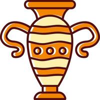 Vase gefüllt ausgerutscht retro Symbol vektor