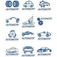 ikon uppsättning bilmotiv bil logotyp vektor
