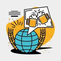 internationaler Biertag vektor