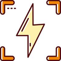 Blitz gefüllt ausgerutscht retro Symbol vektor