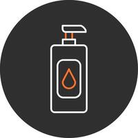 Shampoo Blau gefüllt Symbol vektor