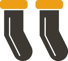 Socken Glyphe zwei Farbe Symbol vektor