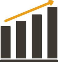 Bar Graph Glyphe zwei Farbe Symbol vektor