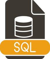 sql Glyphe zwei Farbe Symbol vektor