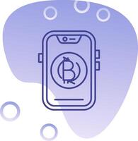 bitcoin lutning bubbla ikon vektor