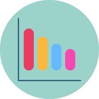 Bar Diagramm eben Kreis Symbol vektor