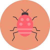 insekt platt cirkel ikon vektor