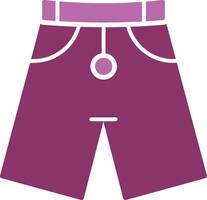 kurze Hose Glyphe zwei Farbe Symbol vektor