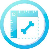 Lineal solide Blau Gradient Symbol vektor