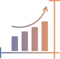 Balkendiagramm-Gradientensymbol vektor