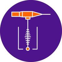 svetsning linje fylld cirkel ikon vektor