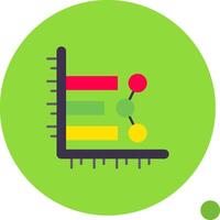 Bar Diagramm lange Kreis Symbol vektor