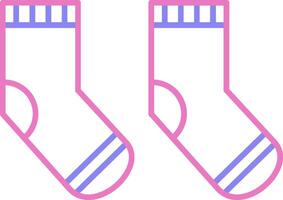 Socke linear zwei Farbe Symbol vektor