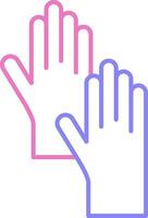 Reinigung Handschuhe linear zwei Farbe Symbol vektor