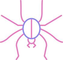Spinne linear zwei Farbe Symbol vektor
