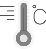 temperatur grå skala ikon vektor